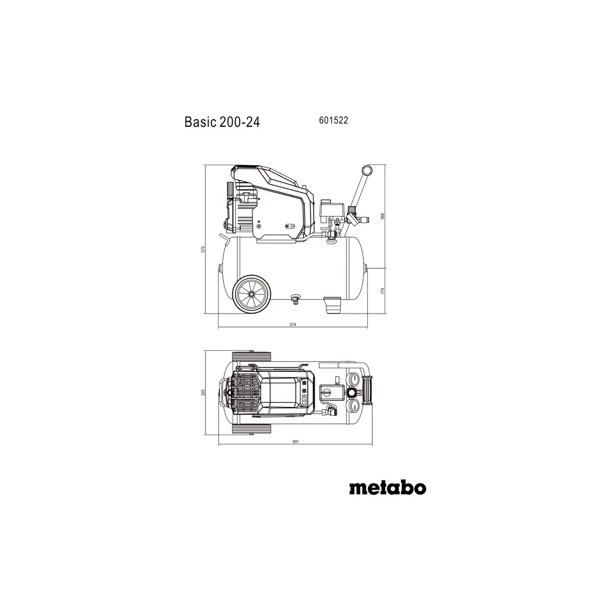 Metabo Kompressor Basic 200-24 - Karton