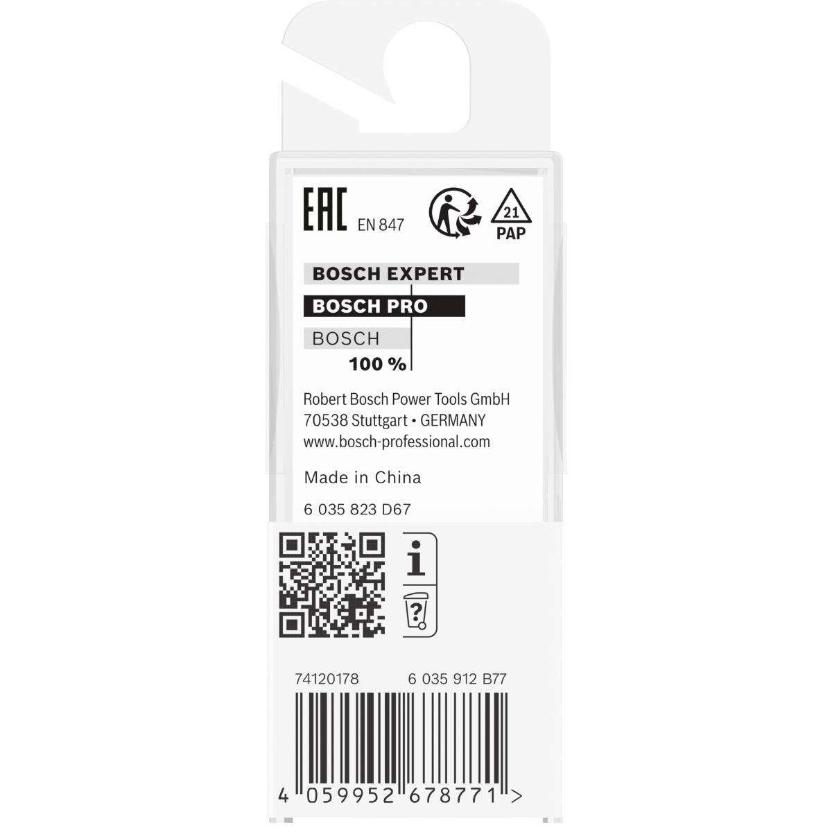 2608629679BO Bosch PRO Nutfräser, zweischneidig, Ø 16 x L 30, Schaft 8 mm