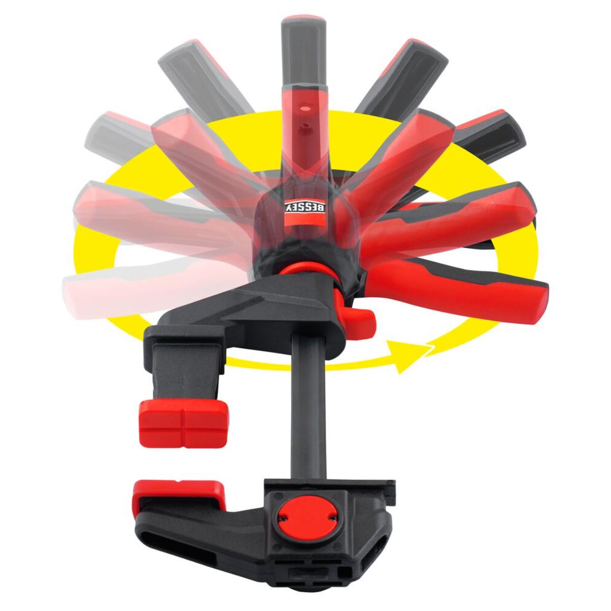 Bessey Einhand-Tischzwinge 360 /2er SET+Adapter