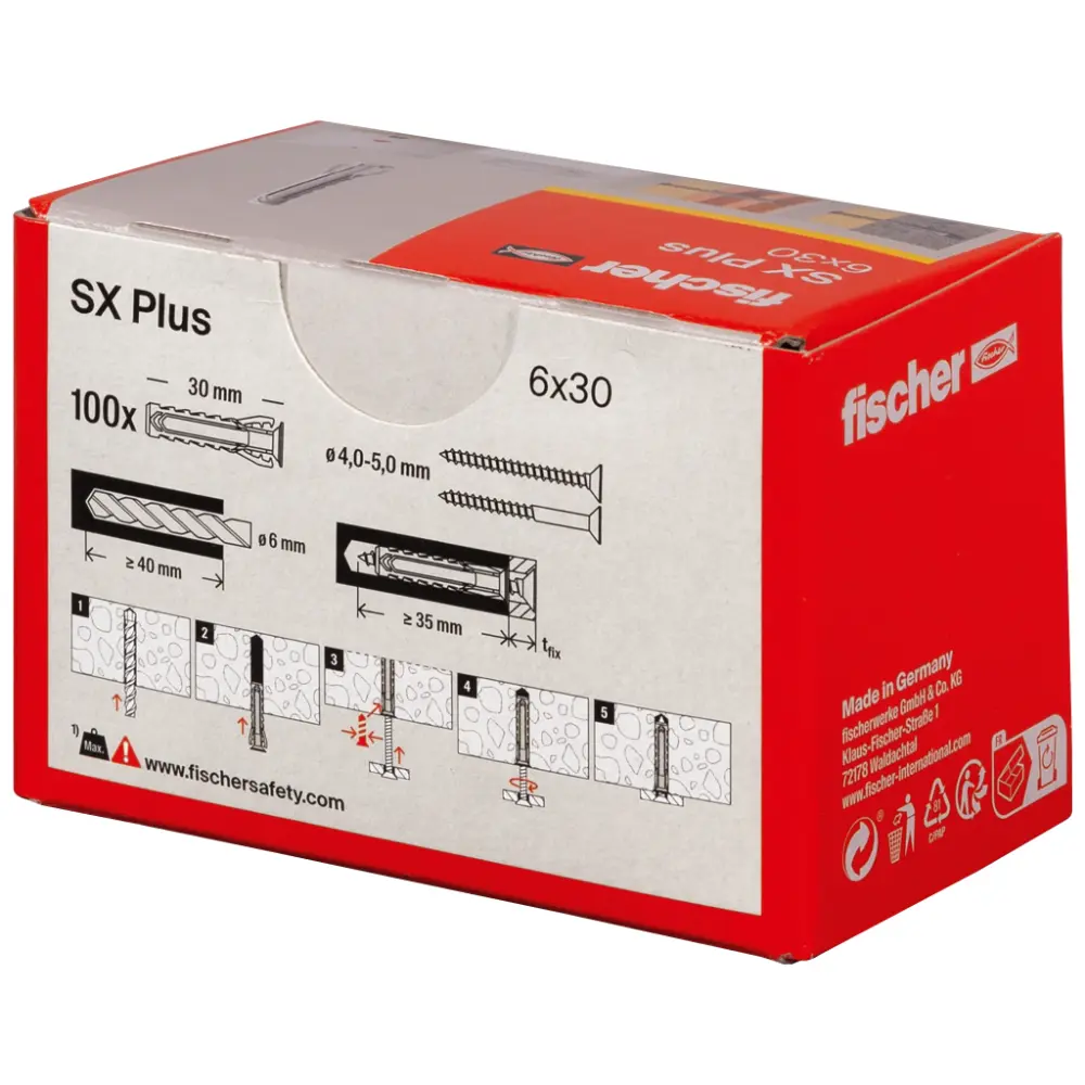 Fischer Spreizdübel SX Plus 6x30