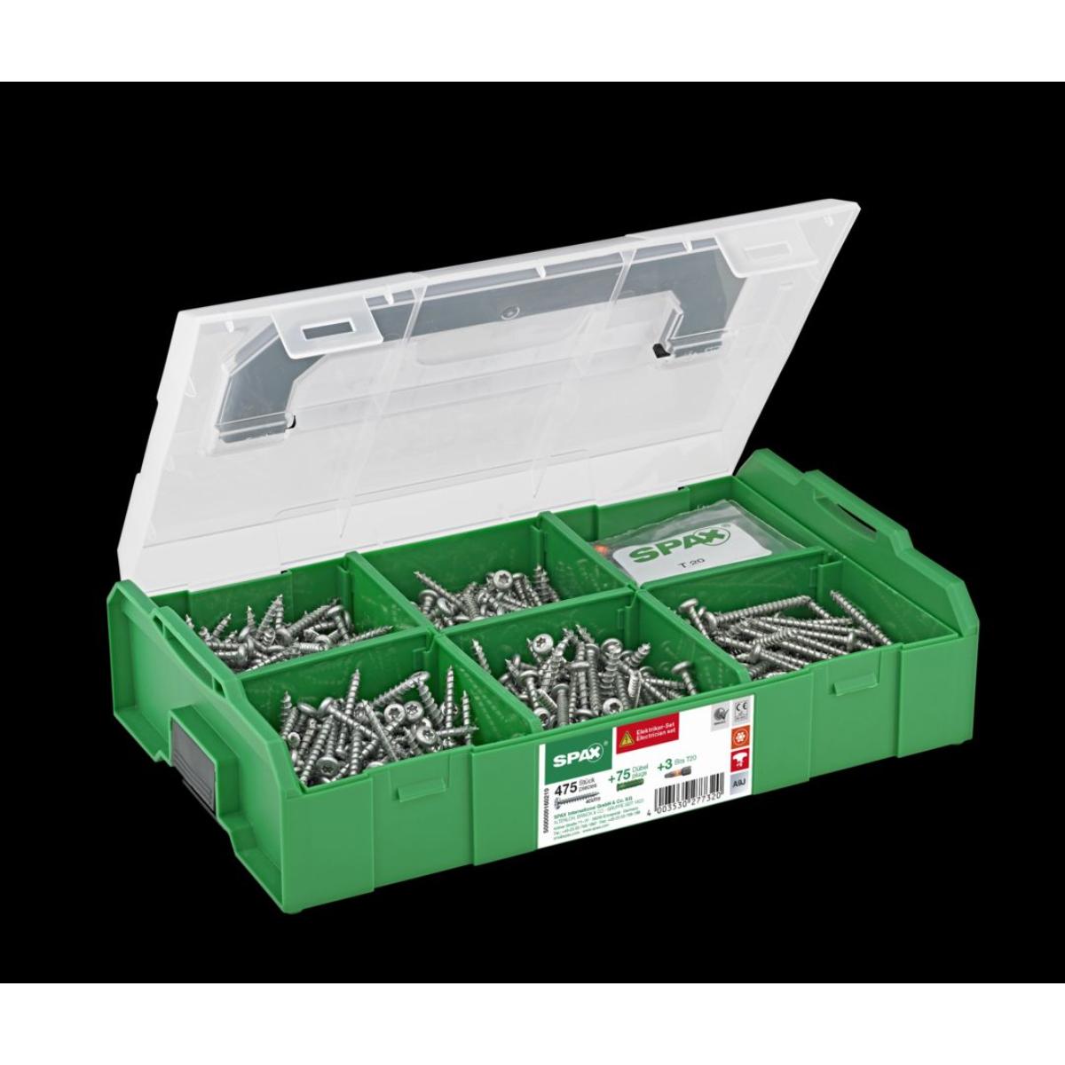 SPAX ELEKTRIKER MONTAGEKOFFER L-BOXX KUNSTSTOFF T-STAR PLUS KLEIN