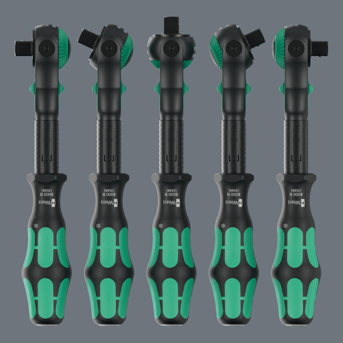 Wera 8000 B Black Edition Zyklop Speed-Knarre mit 3/8 zoll-Antrieb, 3/8 zoll x 199 mm