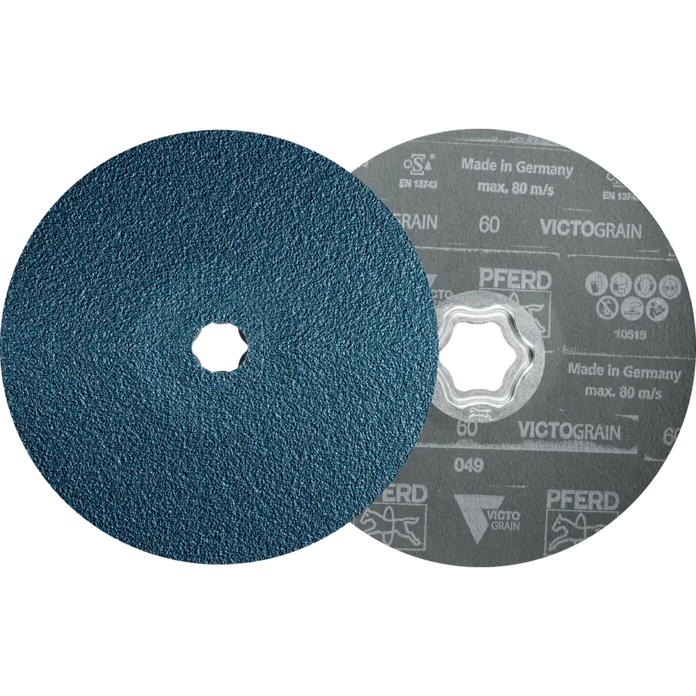 PFERD TOOLS COMBICLICK Fiberscheibe VICTOGRAIN Höchstleistung auf Stahl