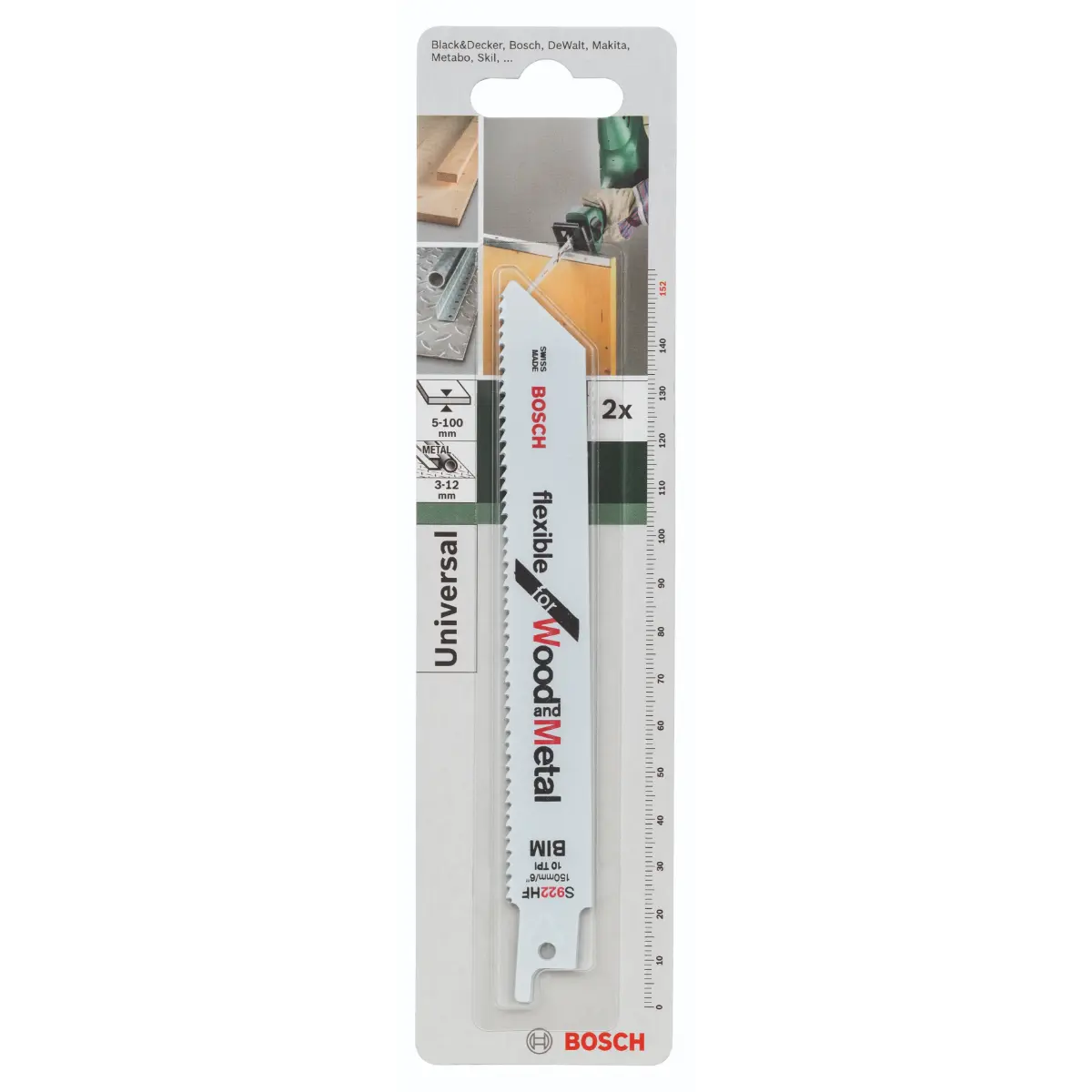 Bosch Säbelsägeblatt Bimetall, S 922 HF Flexible for Wood and Metal