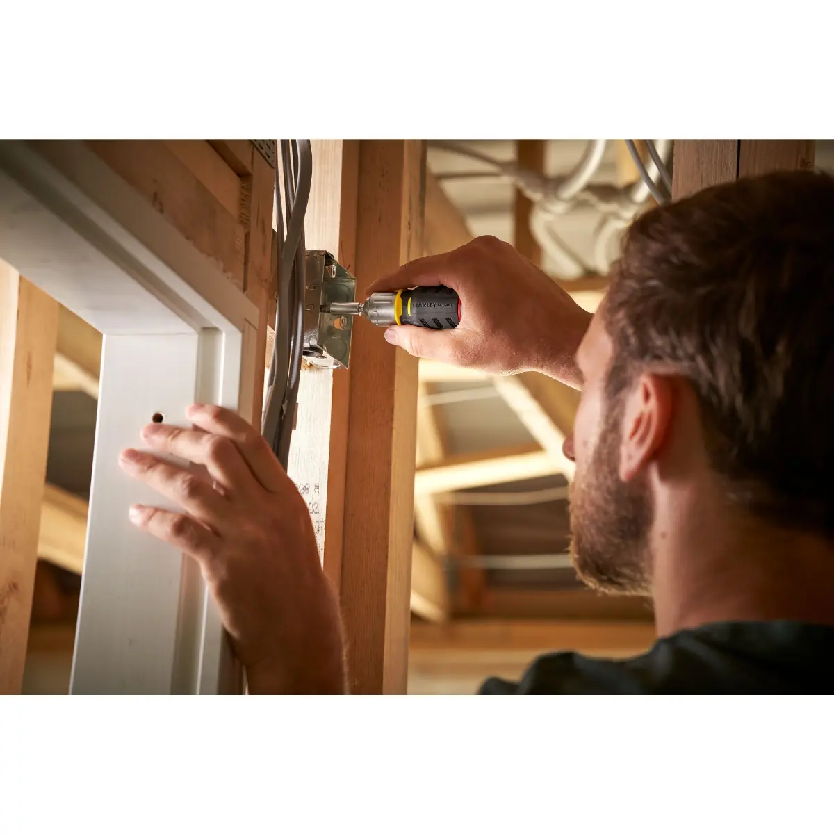 STANLEY FATMAX Bit-Schraubendreher kurz mit Ratsche 6 Bits: 5mm 6,5mm PH1, PH2, PZ1, PZ2