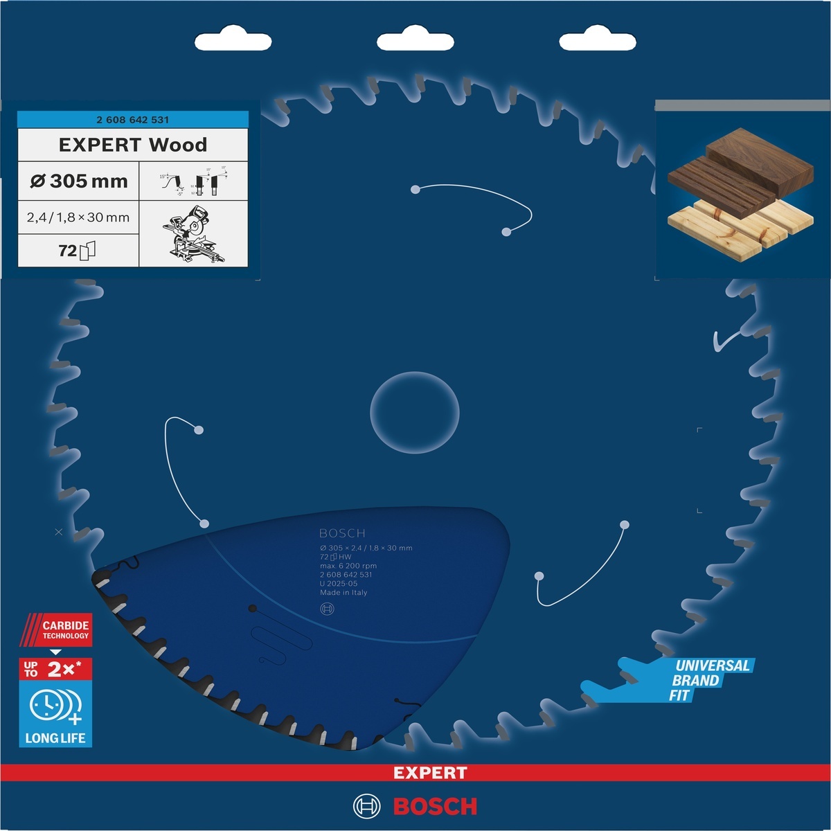 Bosch Kreissägeblatt Expert for Wood ø 305 mm