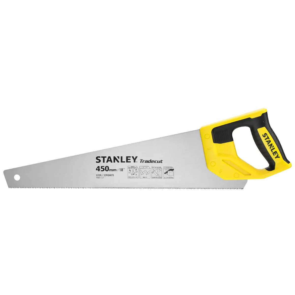 STANLEY Tradecut Holzsäge 18 Zoll / 450 mm 11 TPI