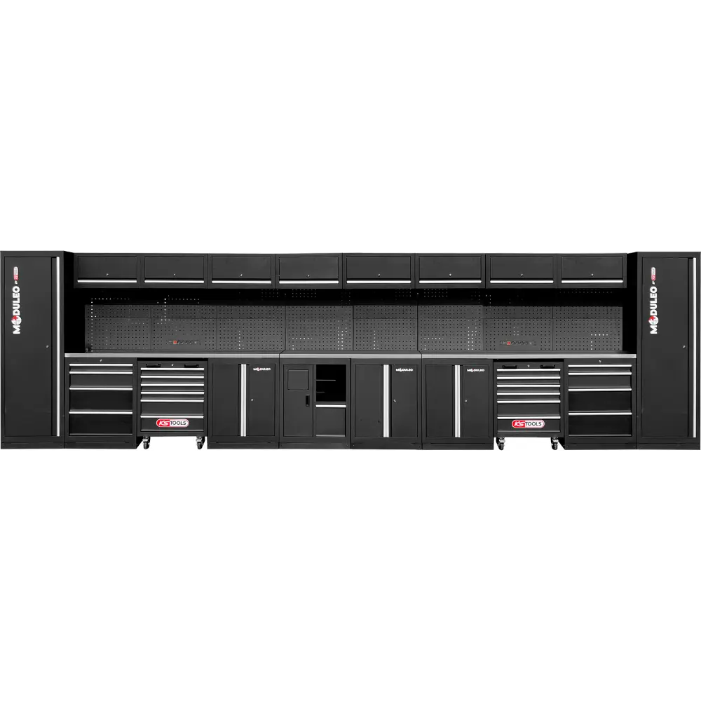 KS TOOLS Werkstatt-Schranksystem, gerade, 6640 x 500 mm, Variante 2