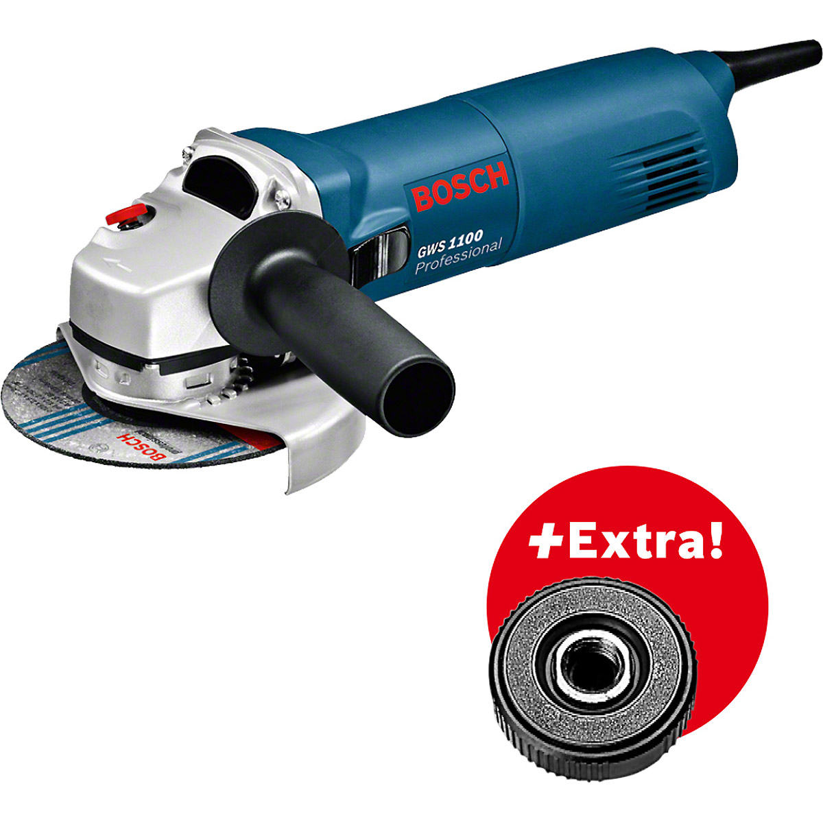 Bosch Winkelschleifer GWS 1100 und SDS clic in Karton