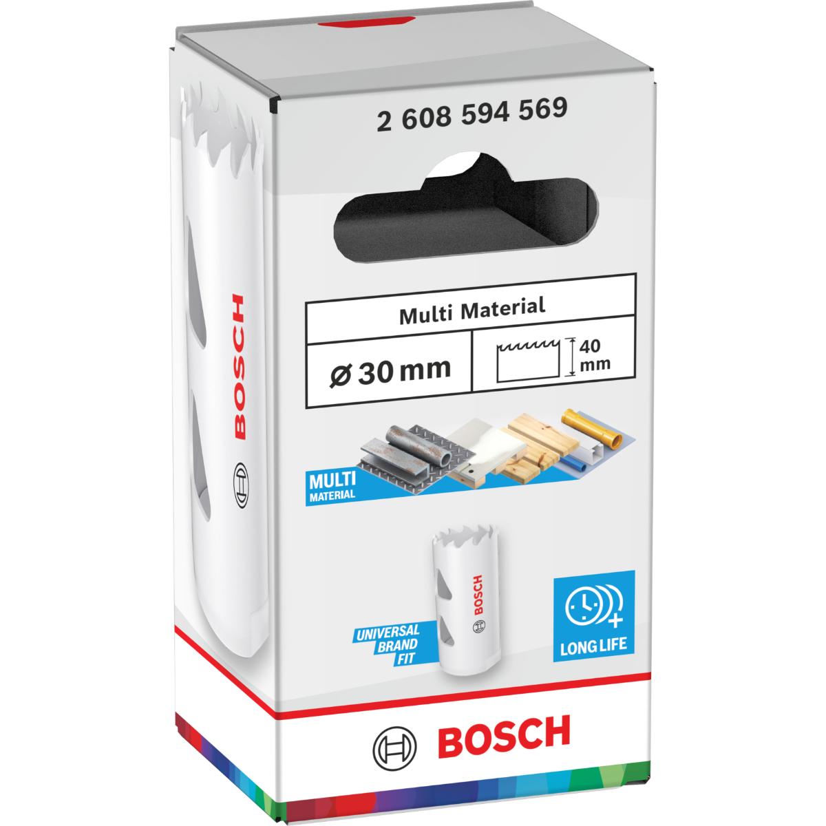 Bosch Multi Material Lochsäge mit Gewinde, 30 x 40 mm