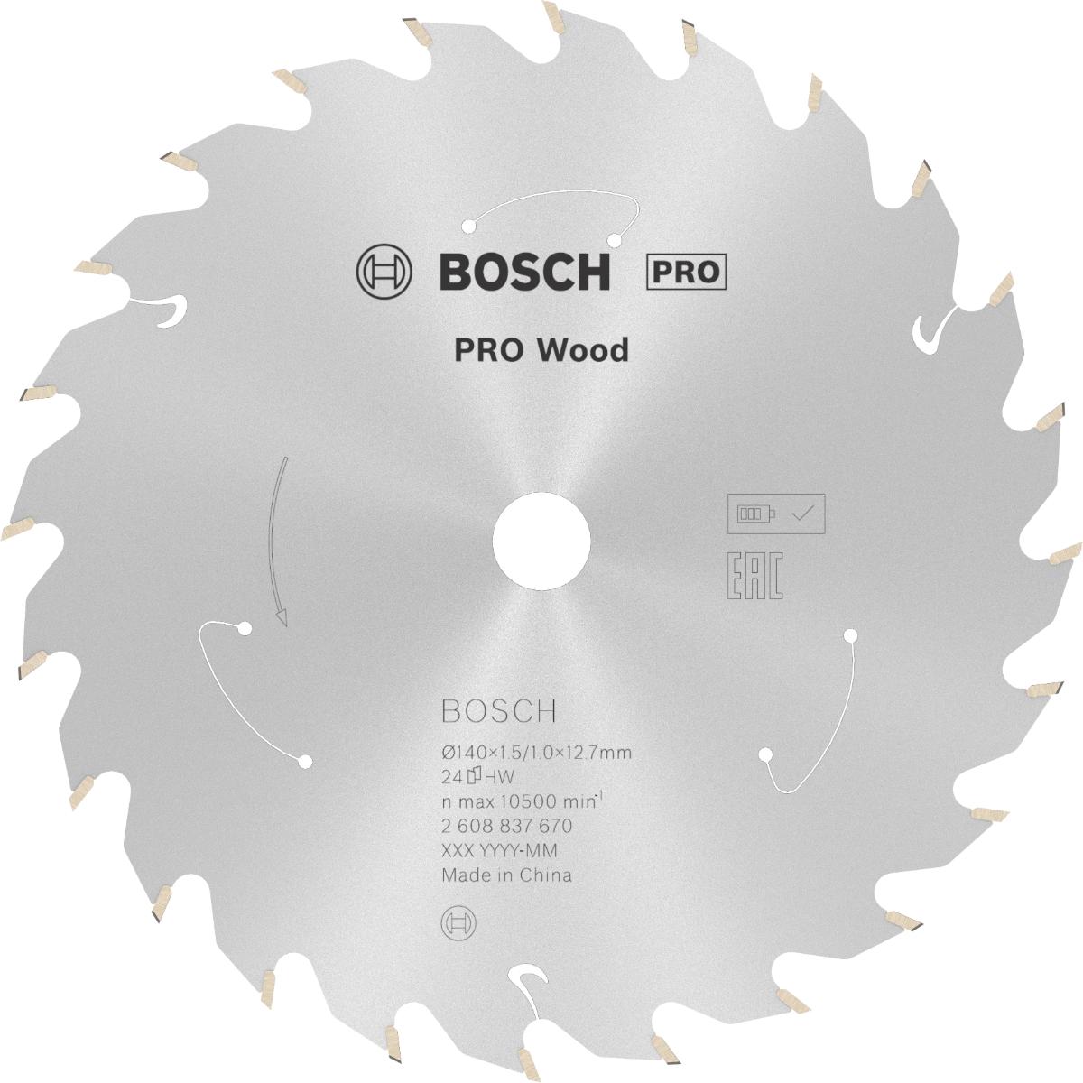 Bosch PRO Akku-Kreissägeblatt Standard for Wood H 160x20 T12, ø außen 140mm