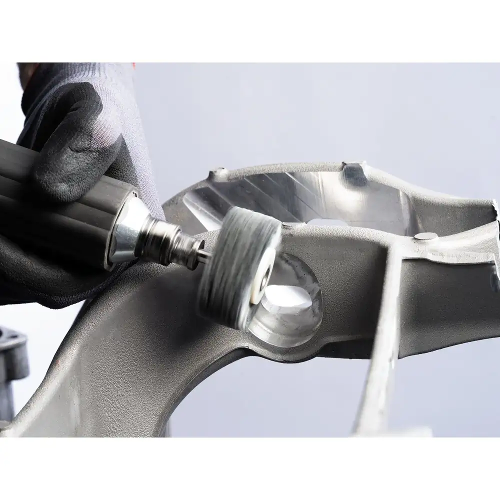 PFERD TOOLS INOX-TOTAL Rundbürste ungezopft RBUIT Ø50x15 mm Schaft-Ø6 mm SiC-Filament-Ø0,90 mm Korn 180 Kunststoffseitenscheiben