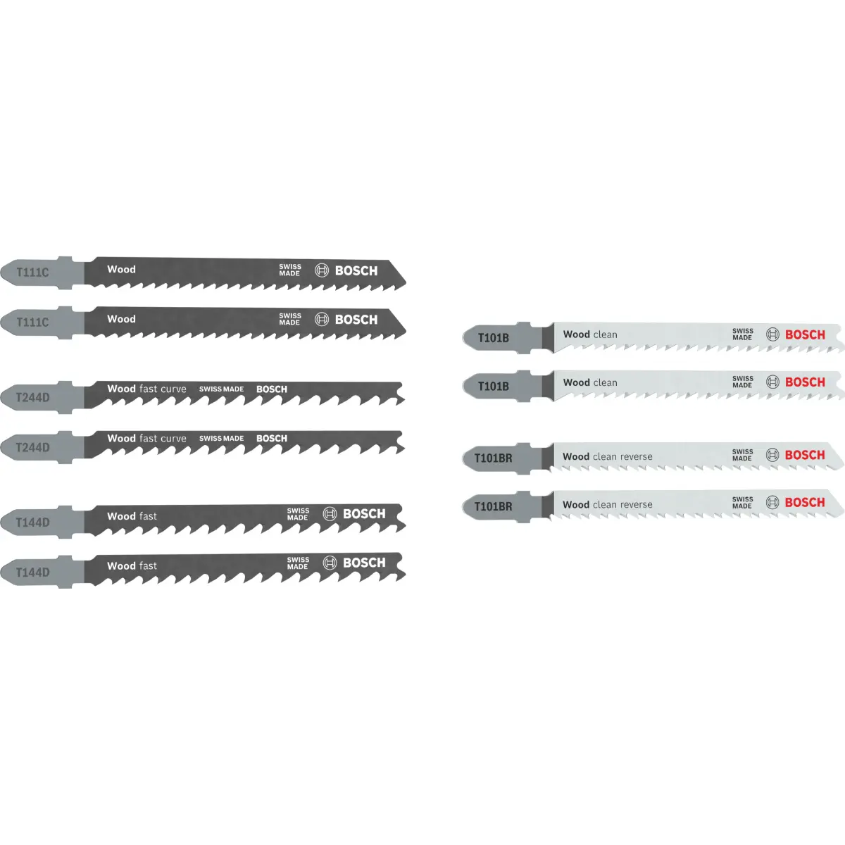 Bosch Stichsägeblatt Set Wood Basic, 10-tlg.