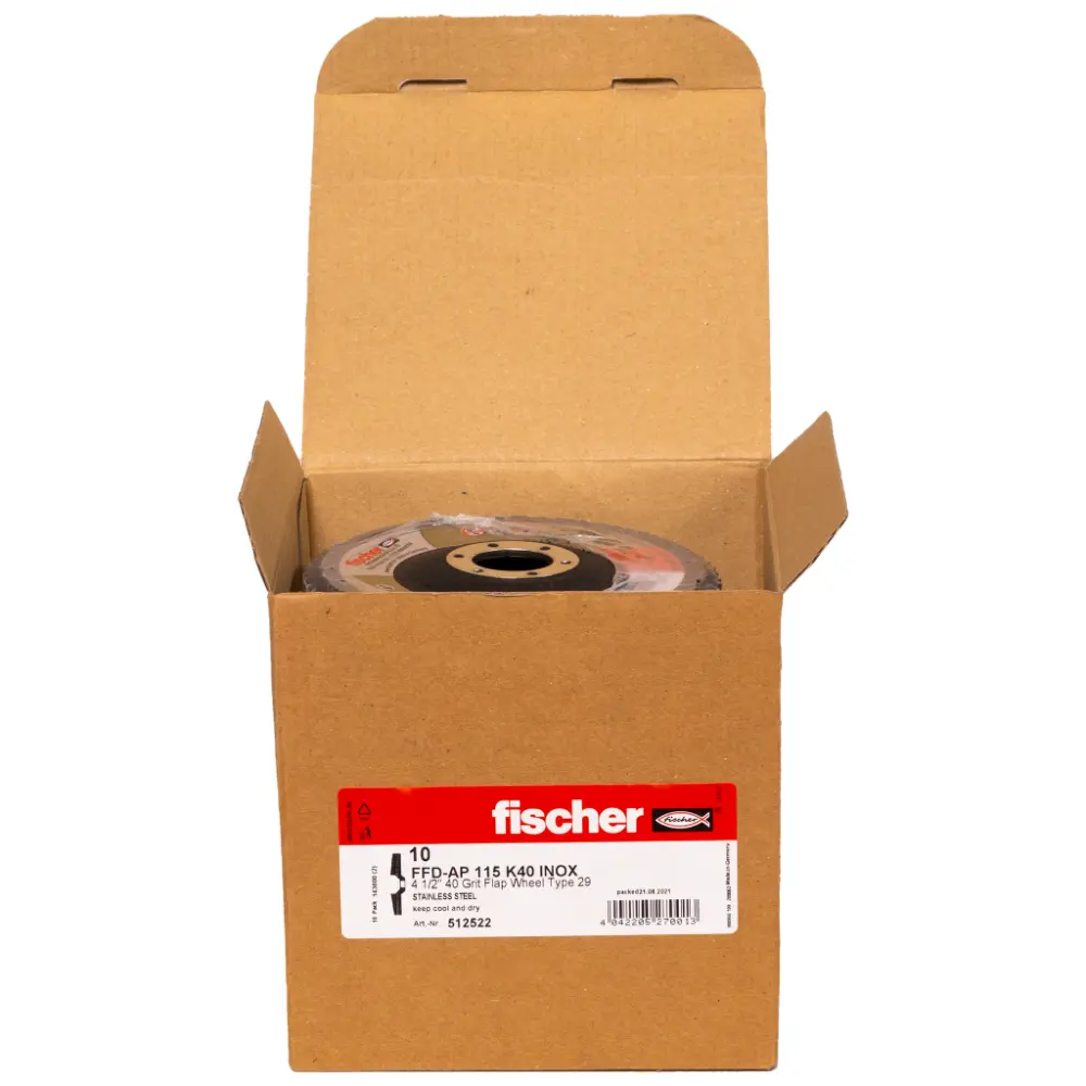 Fischer Fächerschleifscheibe AP 115 K40 Inox