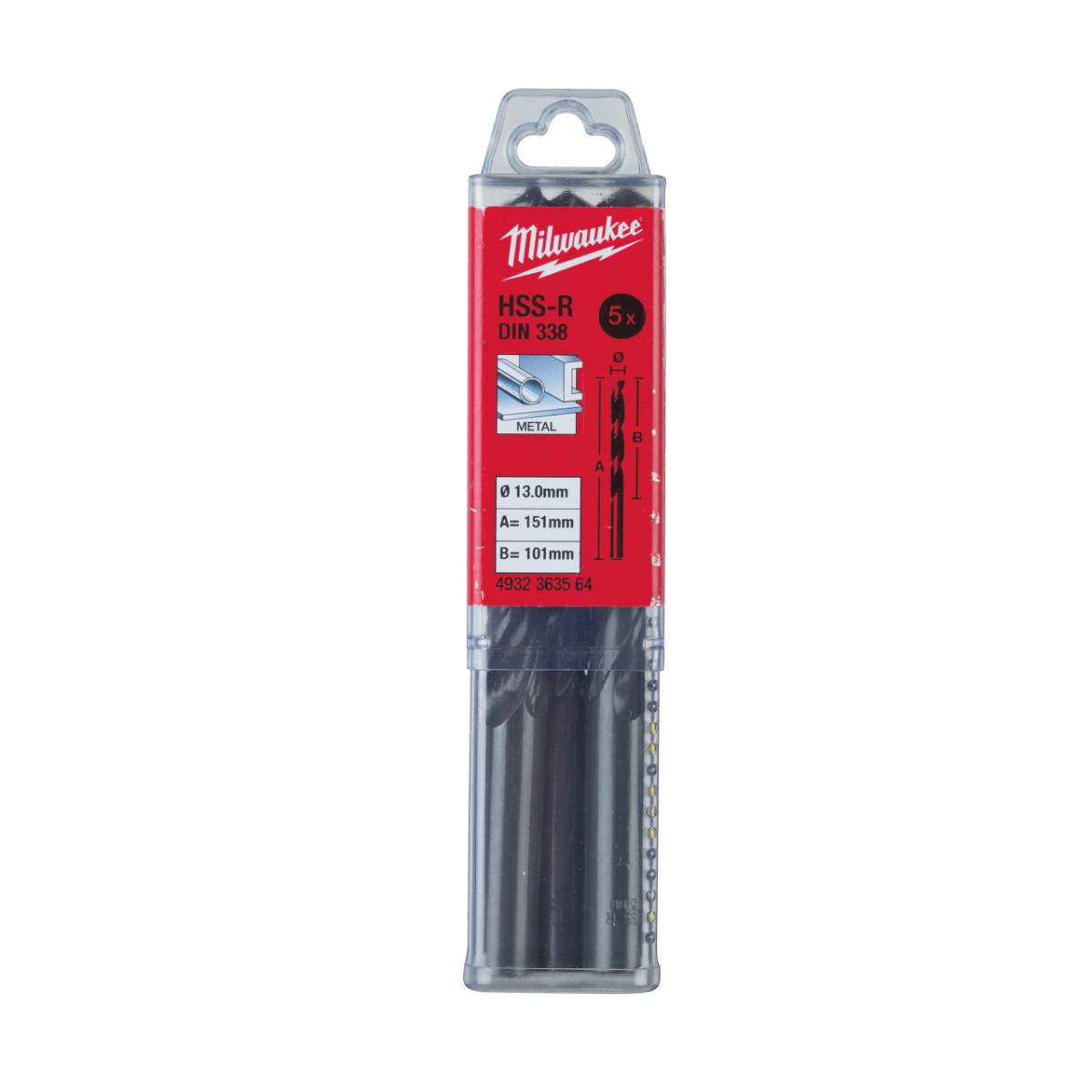 Milwaukee - METALLBOHRER HSS-R 13.0X151MM (5) - 4932363564