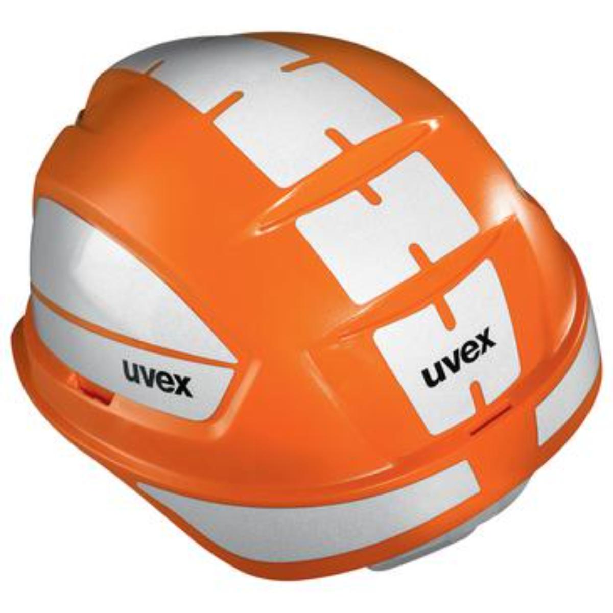 Uvex pheos E-WR Schutzhelm orange mit Reflexset L