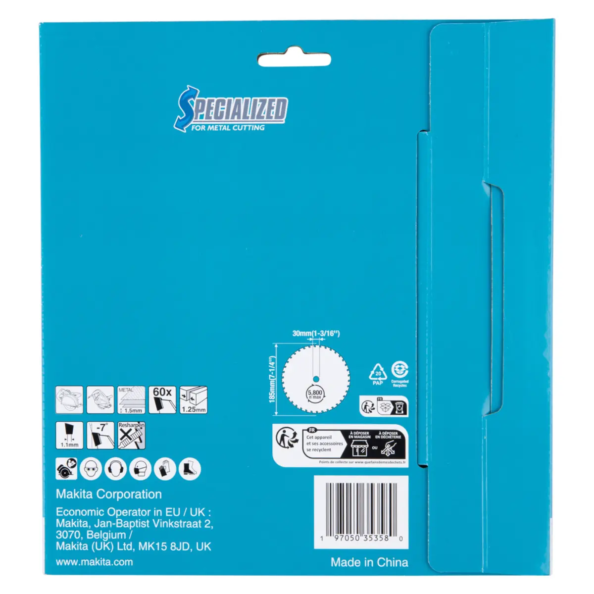 Makita Kreissägeblatt 185x30x65Z Metal - E-23357