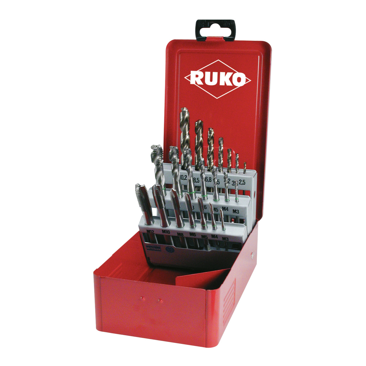 RUKO Maschinengewindebohrer-Satz Form B / C HSS-Co 5 - 21-tlg.