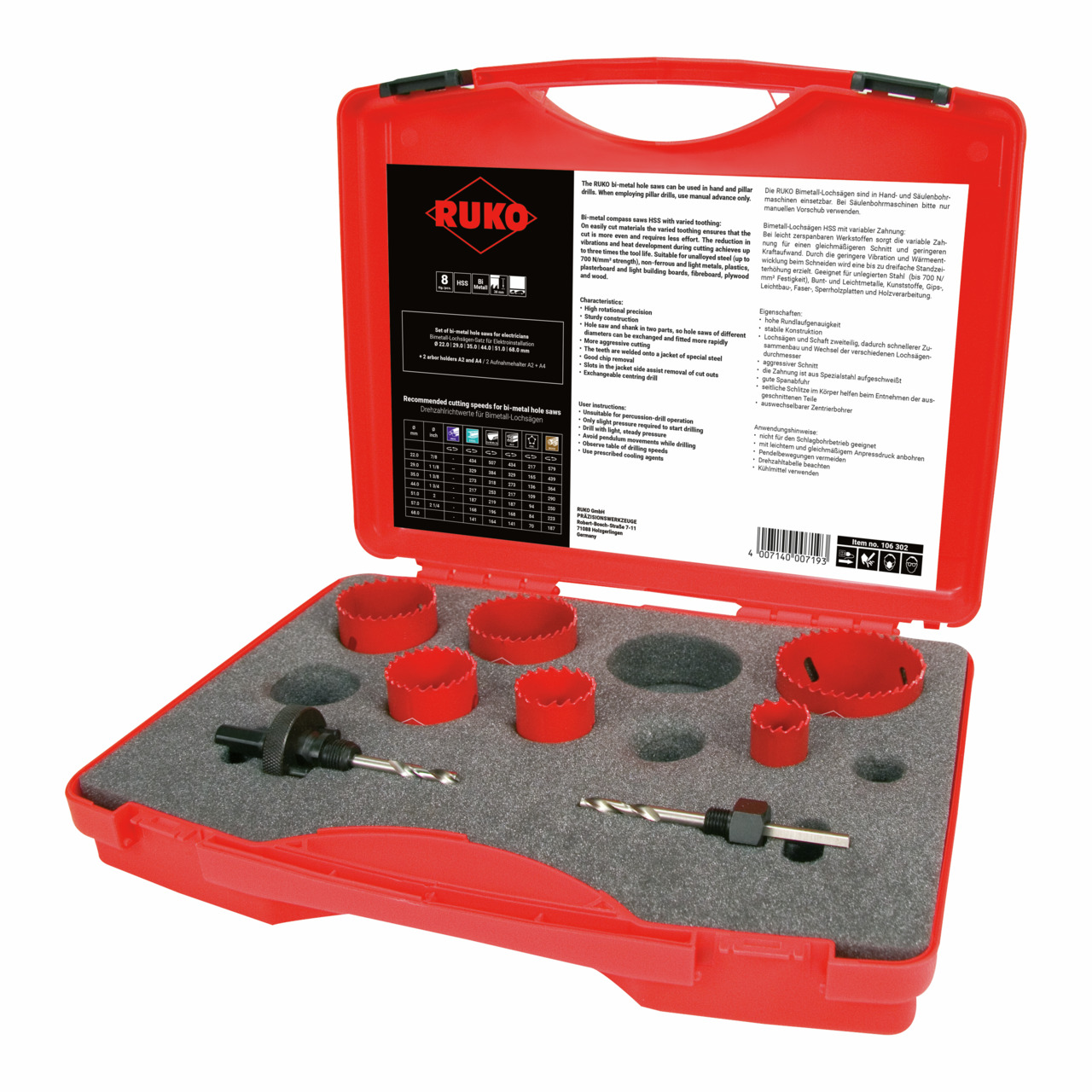RUKO Bimetall-Lochsägen-Satz HSS
