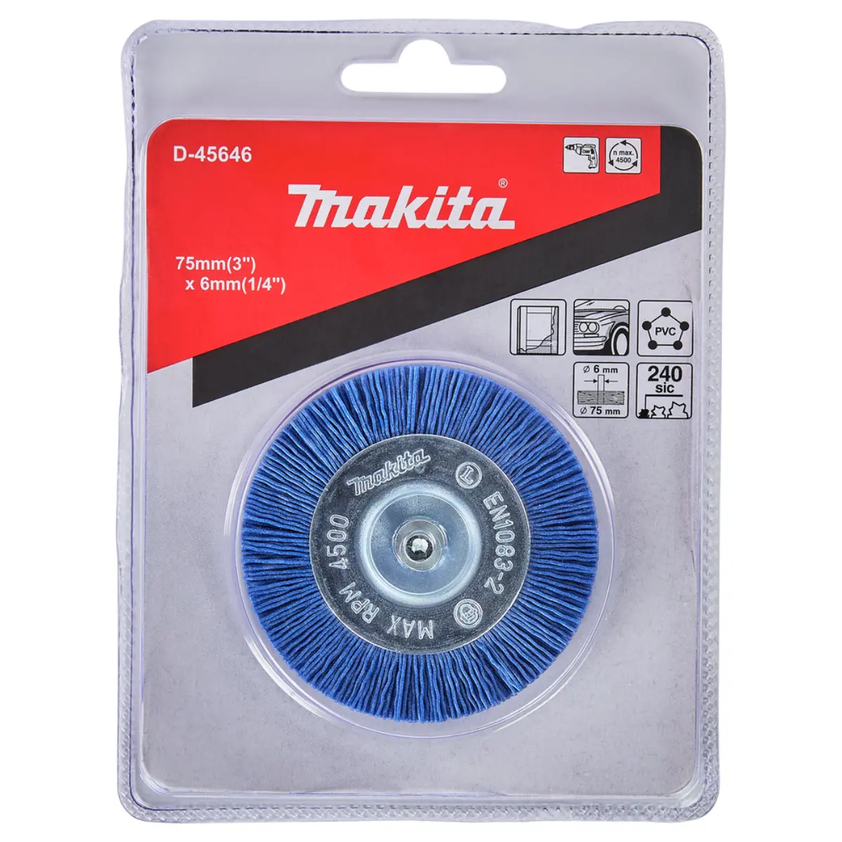 Makita Rundbürste 75mm Nylon fein - D-45646