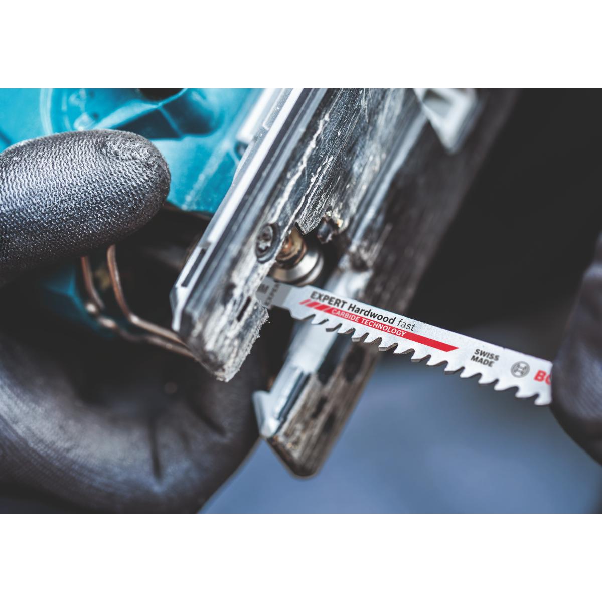 Bosch EXPERT ‘Hardwood Fast’ T 144 DHM Stichsägeblatt, 3 Stück
