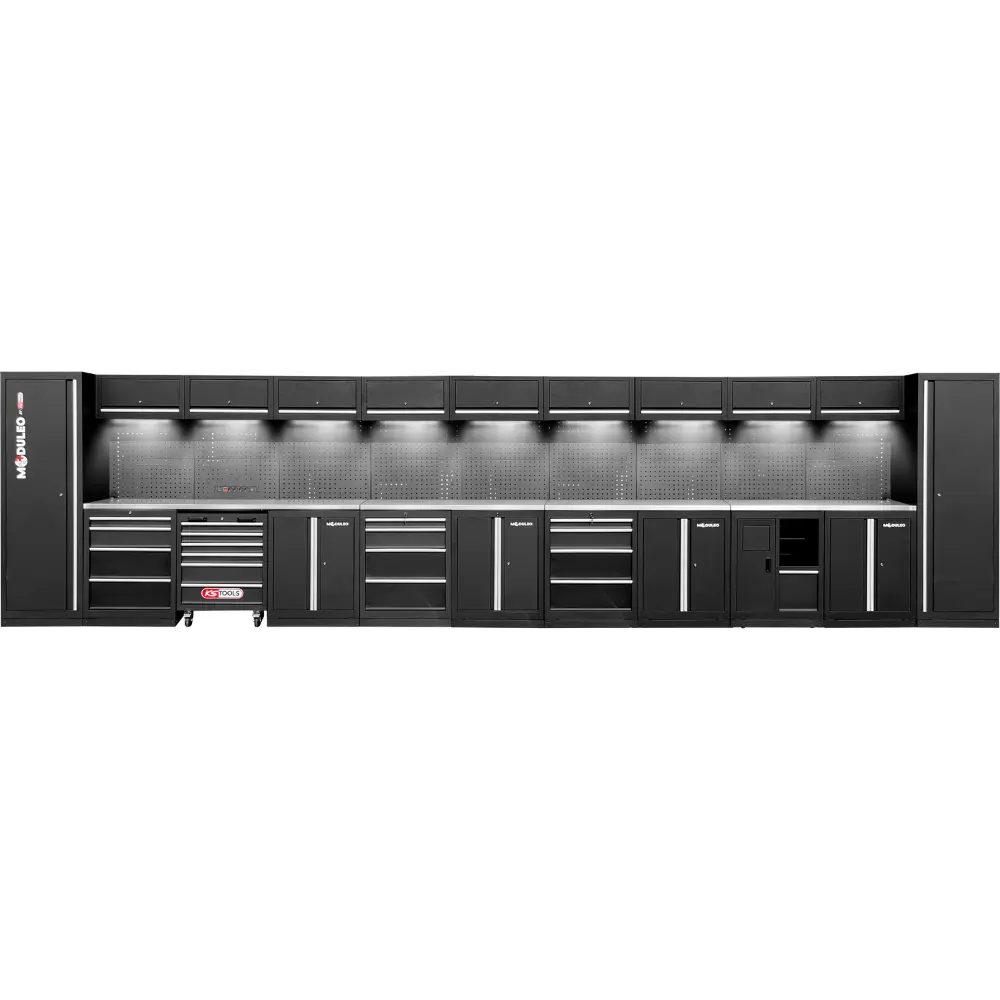 KS TOOLS Werkstatt-Schranksystem, gerade, 7320 x 500 mm, Variante 1