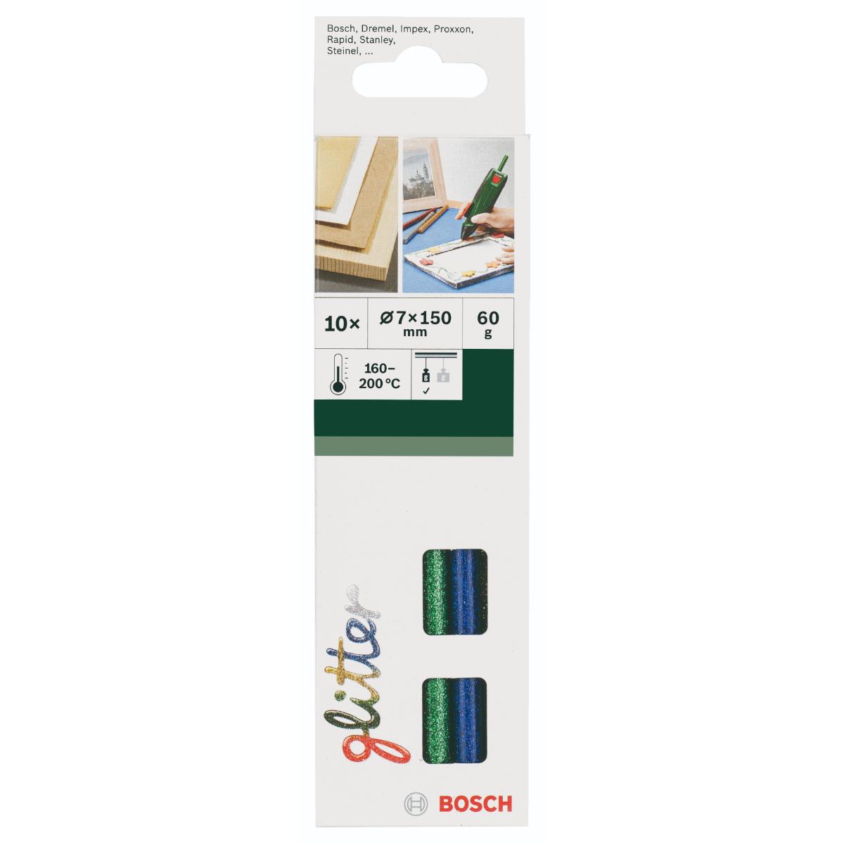 Bosch Schmelzkleber Glitter 7 mm 10 Stck., Glitter