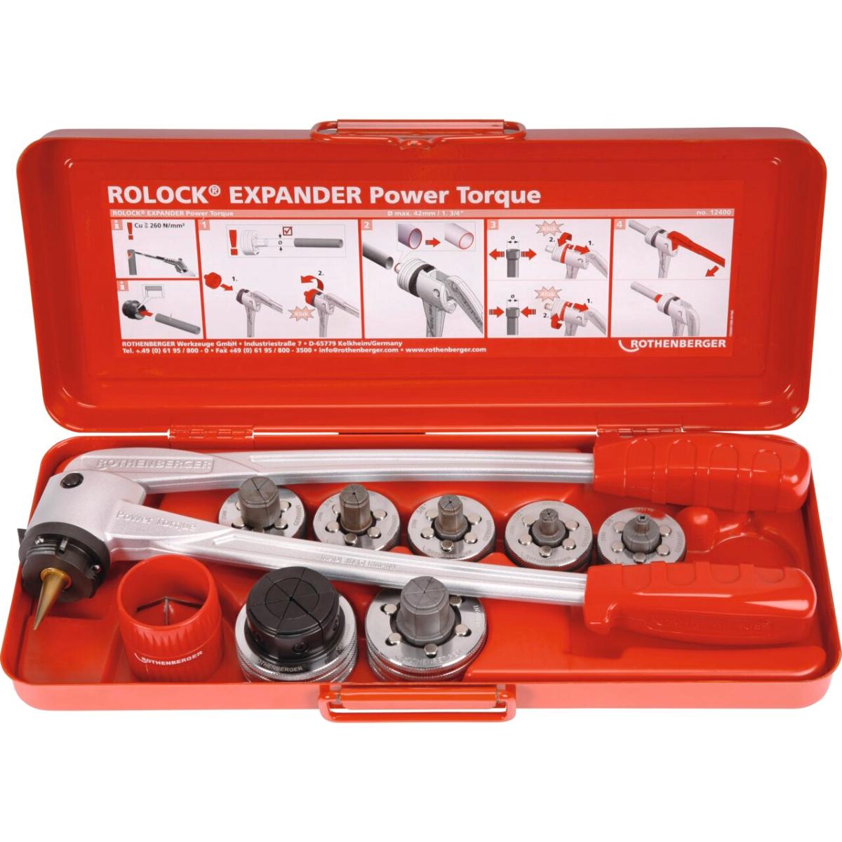 Rothenberger Expanderzange ROCAM EPT Set, 3/8 - 1/2 - 5/8 - 3/4 Zoll