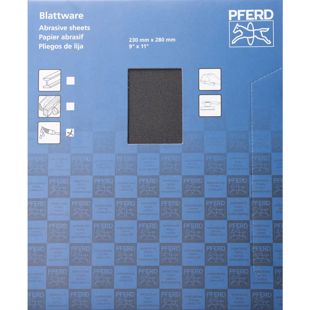 PFERD TOOLS Wasserfester Papier Schleifbogen 230x280mm BP-W ECO PAINT SiC150 für Lackbearbeitung