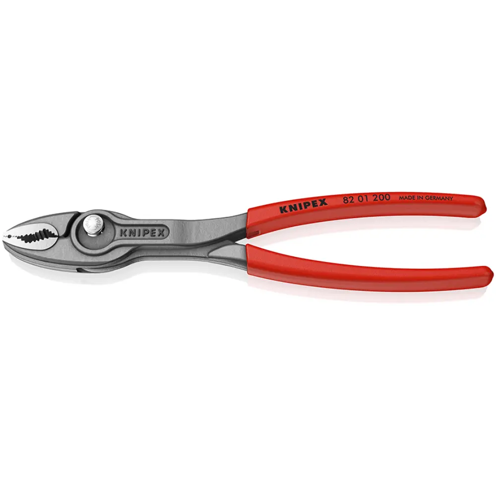 KNIPEX TwinGrip Front- und Seitengreifzange mit rutschhemmendem Kunststoff überzogen grau atramentiert 200 mm