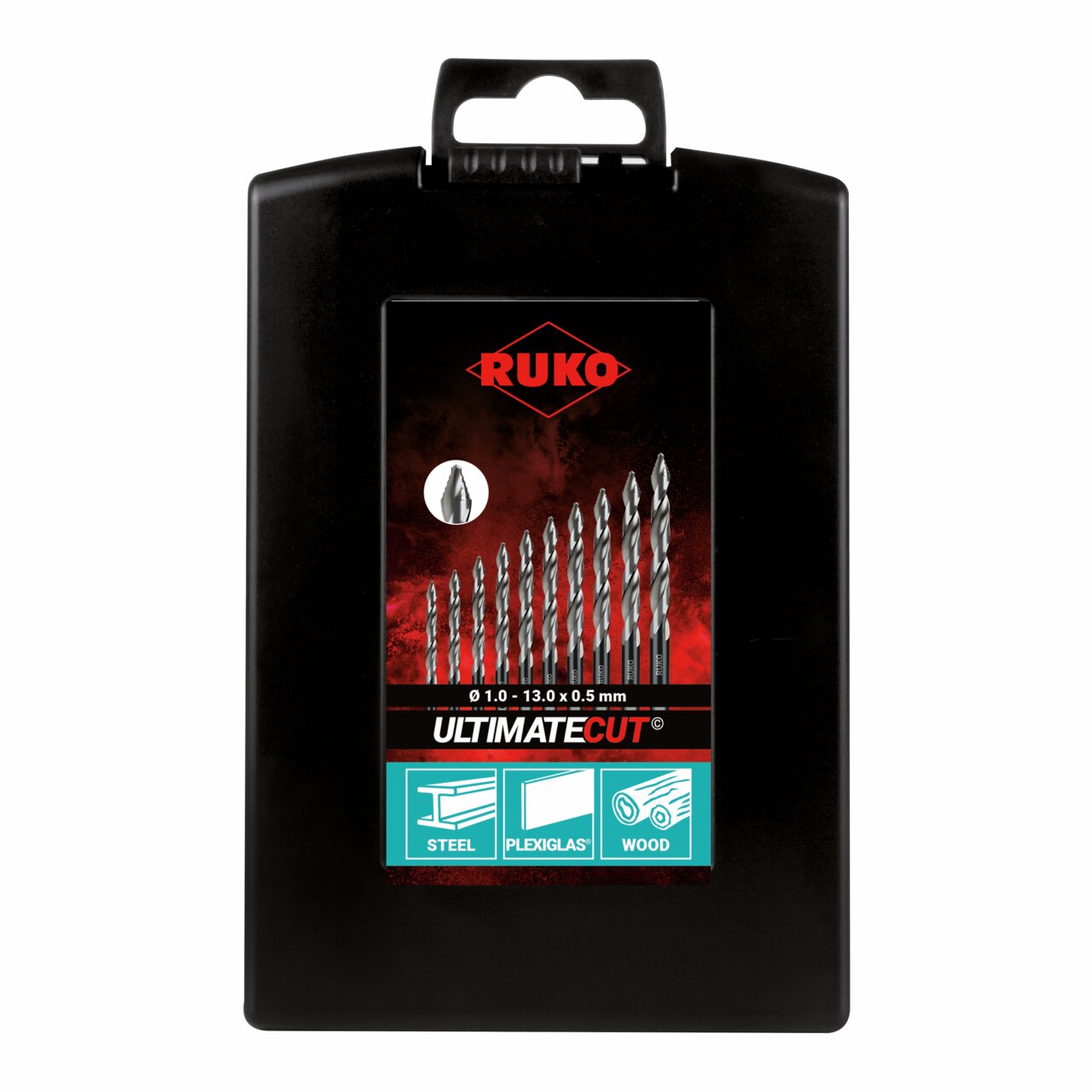 RUKO ULTIMATECUT Spiralbohrer-Satz DIN 338 Typ FLOWSTEP® HSS - 25-tlg.