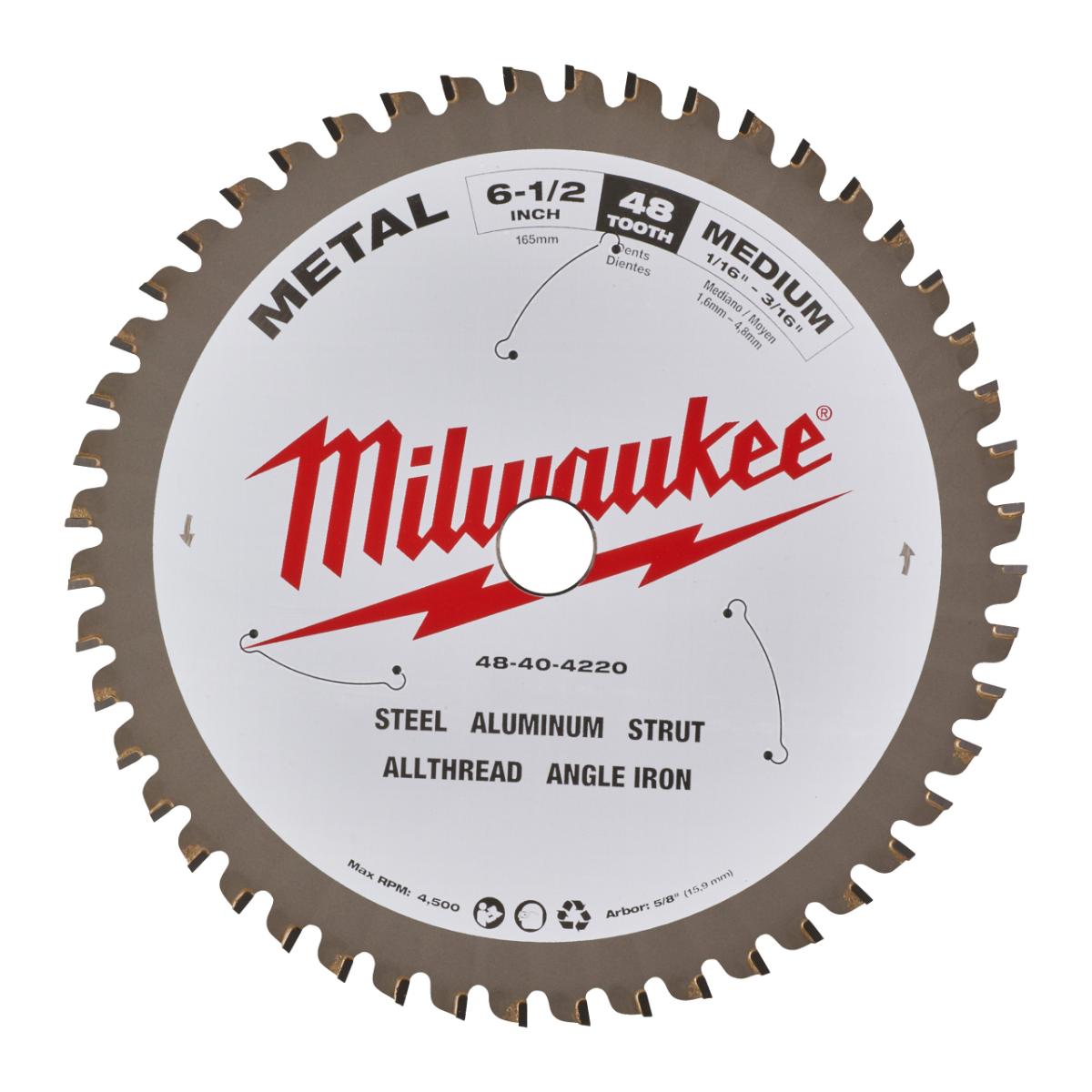 Milwaukee - Kreissägeblatt 165/15,87mm 48Z Metall - 48404220 Milwaukee - Kreissägeblatt 165/15,87mm 48Z Metall - 48404220