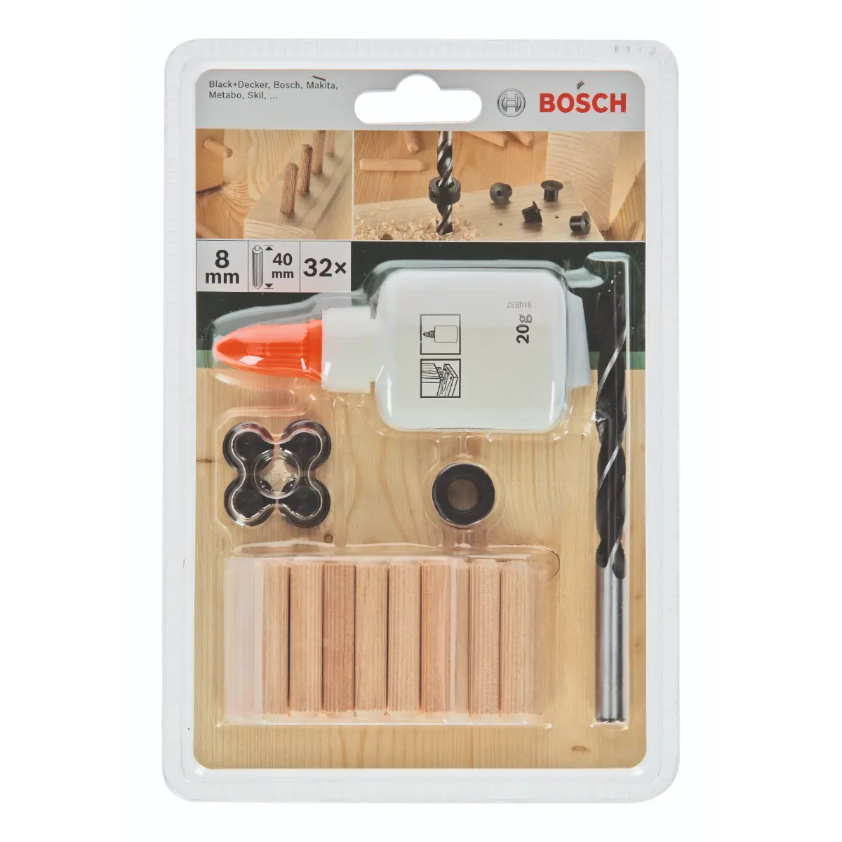 Bosch Dübel-Set D= 8 mm, L= 40 mm, 32-tlg.