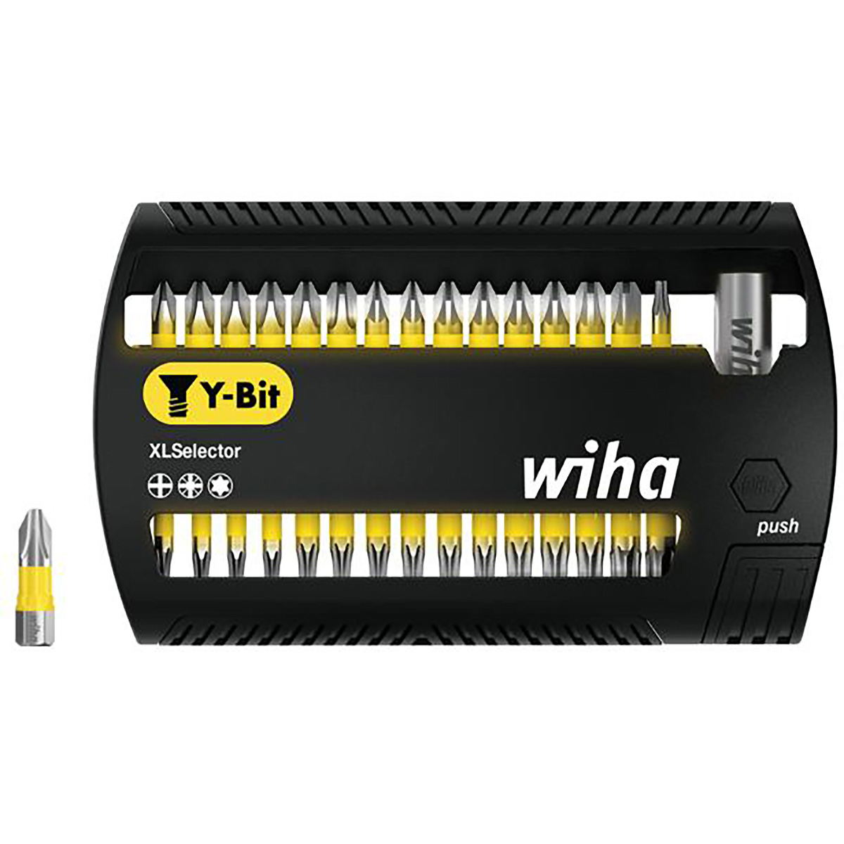 Wiha Bit Set XLSelector Y-Bit 25 mm Phillips, Pozidriv, TORX 31-teilges Set 1/4 zoll C6,3 - 6 Stück