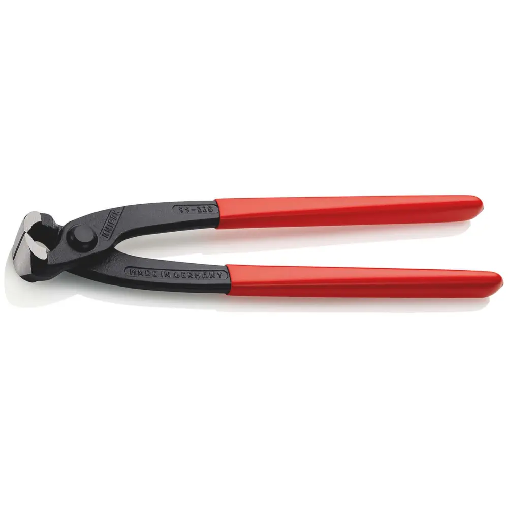 KNIPEX Monierzange (Rabitz- oder Flechterzange) mit Kunststoff überzogen schwarz atramentiert 220 mm