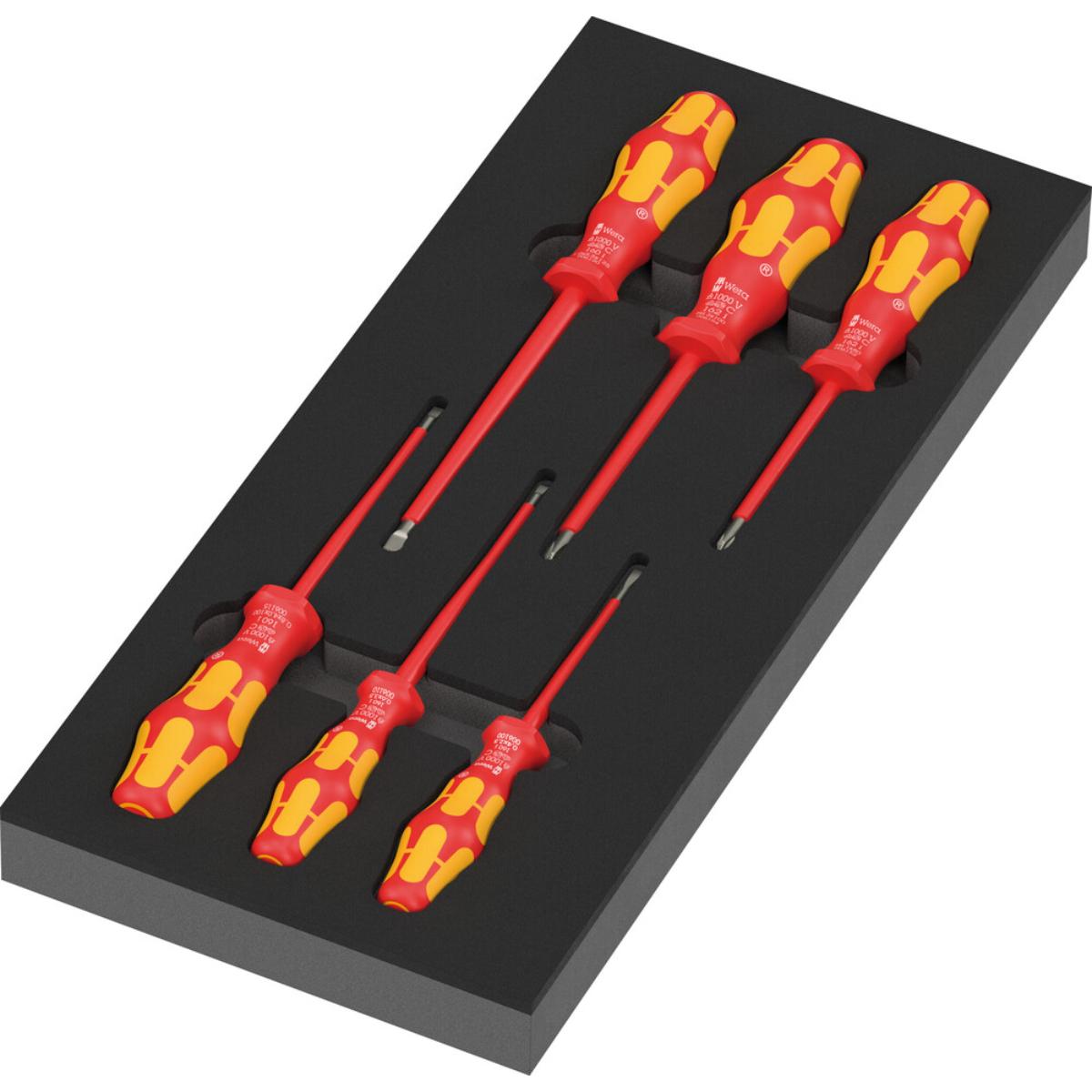 Wera 97110 Schaumstoffeinlage Schraubendreher Kraftform Serie 100 VDE Set 1