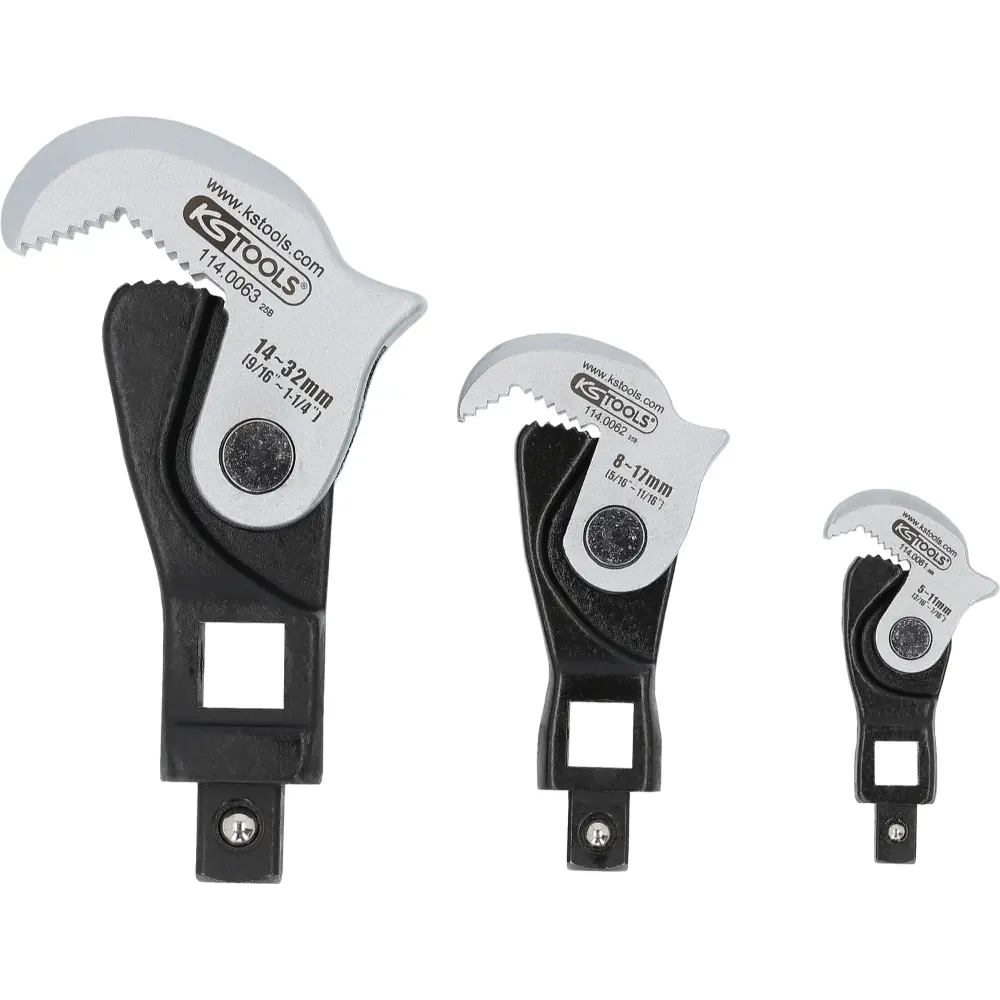 KS TOOLS 1/4" + 3/8" + 1/2" Multifunktions-Schlüssel-Satz, 3-tlg