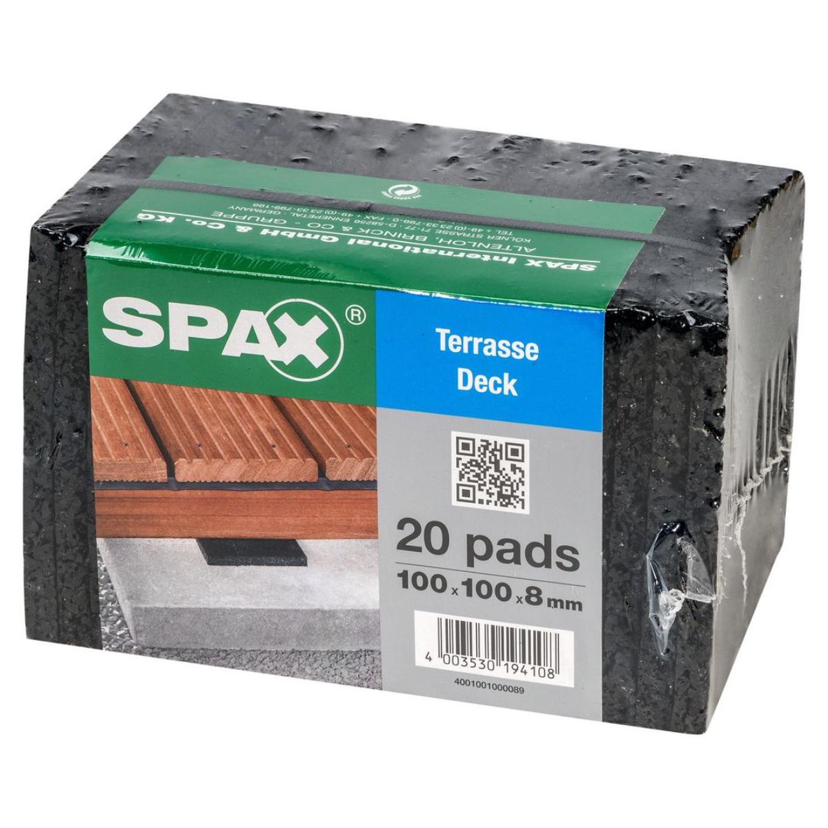 SPAX DISTANCE PADS 100X100X8 FOLIE/20