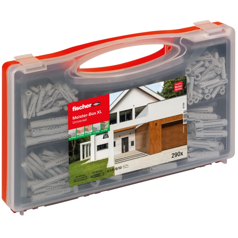 Fischer Dübelsortiment Meister-Box XL Universal (290 Teile)