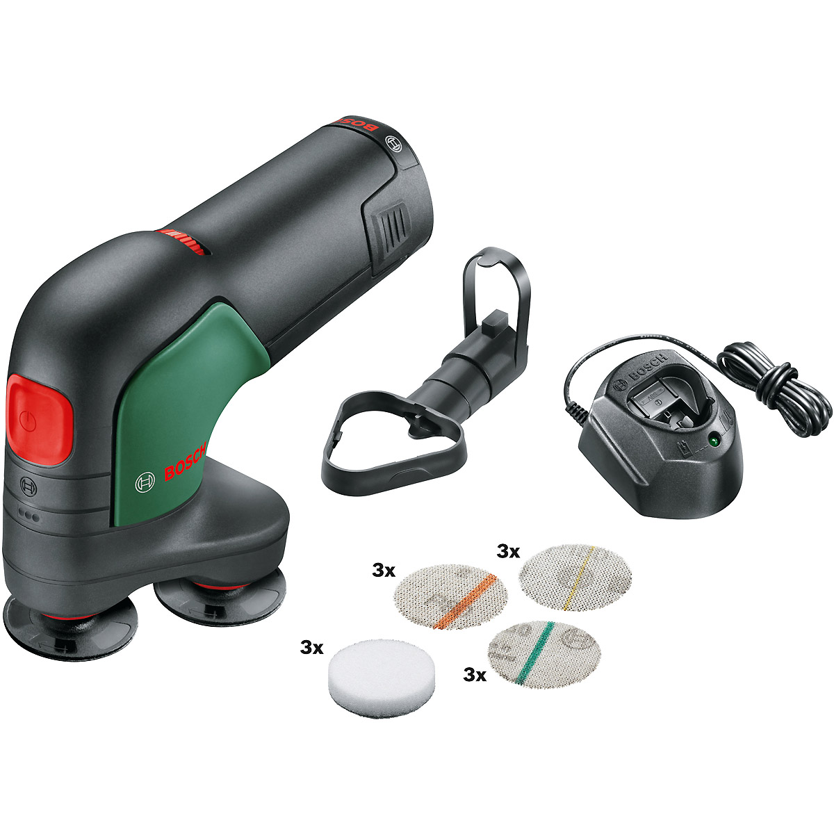 Bosch Akku-Tellerschleifer und -Polierer EasyCurvSander 12, 1 Akkup. PBA 12V 2.5Ah O-B