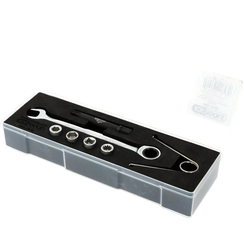 KS TOOLS Bremskolben Spezial-Steckschlüssel-Satz für WABCO und Knorr Scheibenbremsen, 7-tlg