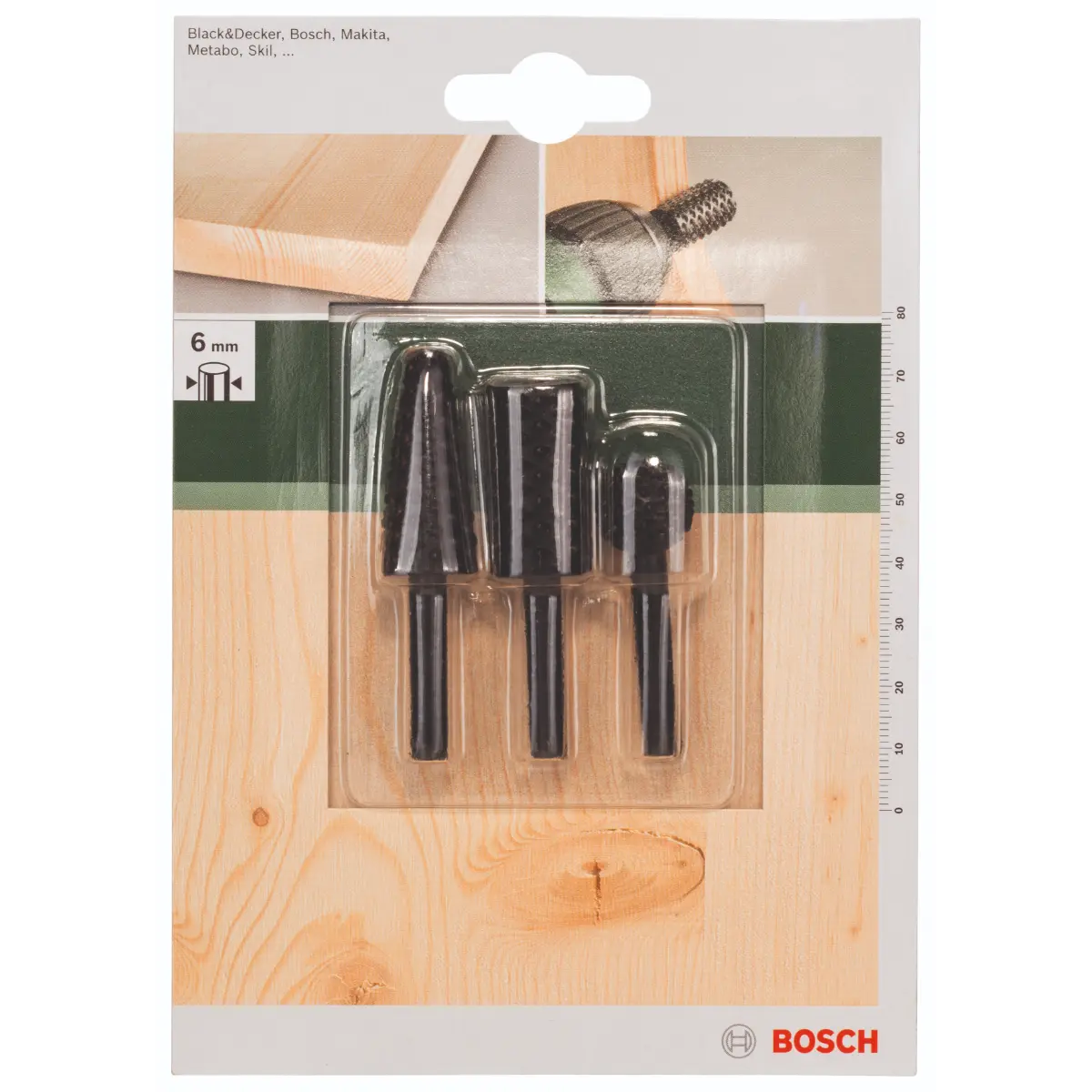 Bosch Holzraspel-Set 15,0-6,0, 15,0, 15,0 mm, 3-tlg.