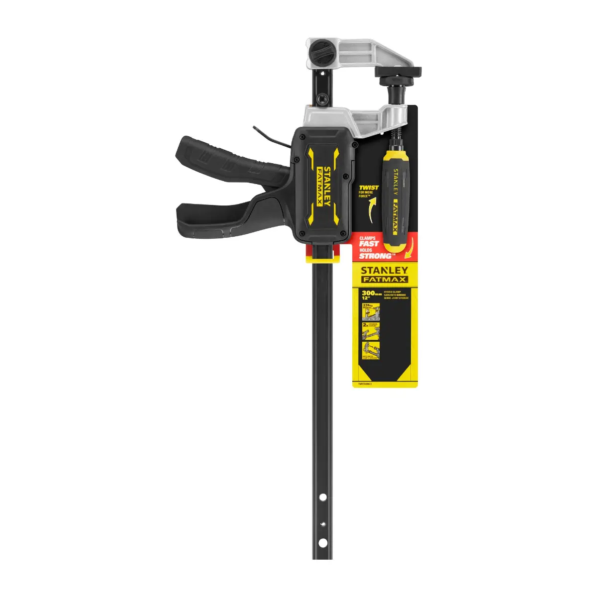 STANLEY FATMAX Einhandzwinge mit Schraubgriff Hybrid 300mm