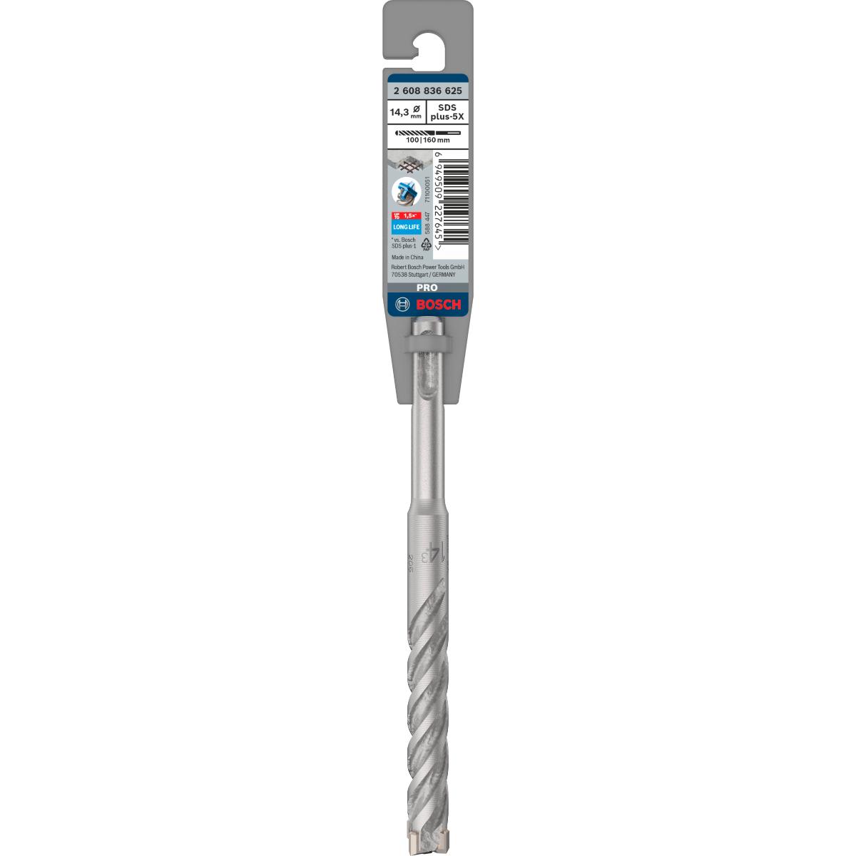 Bosch PRO SDS plus-5X Hammerbohrer 100 x 160 mm