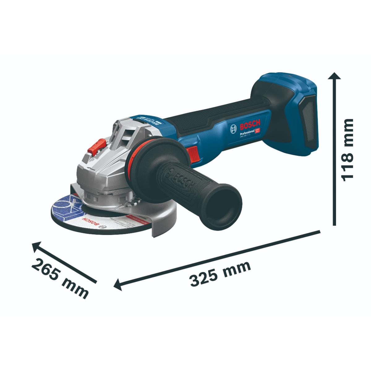 Bosch Akku-Winkelschleifer GWS 18V-11 S, 1x Akku GBA 18V 5.0Ah in L-BOXX