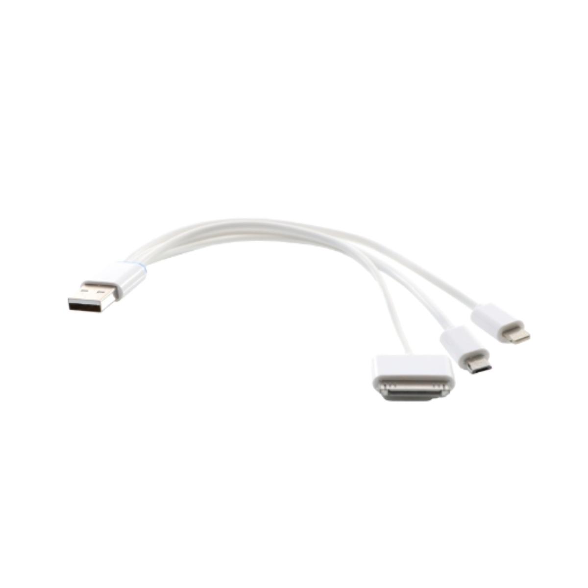 ELMAG Kabeladapter USB 5V-2.0A mit 3 verschiedenen Steckern
