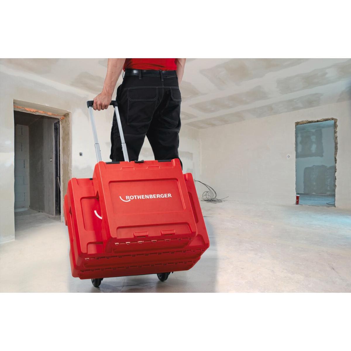 Rothenberger Werkzeugkoffer ROCASE 6427 rot ohne Einlage mit BA - Halter
