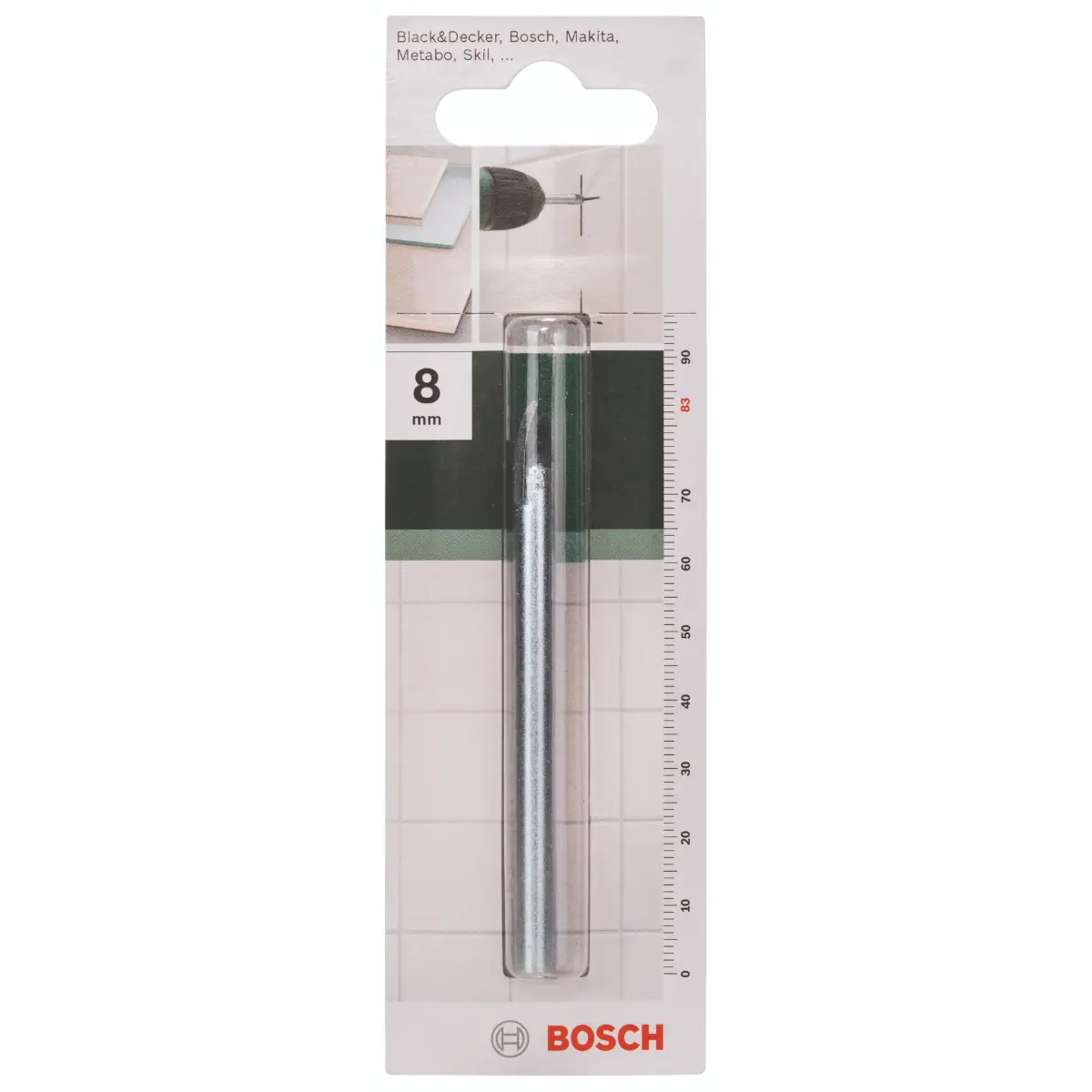 Bosch Glas- und Fliesenbohrer D= 8,0 mm, L= 83 mm