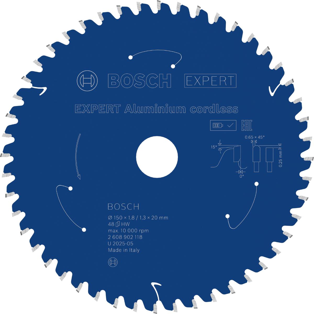 Bosch EXPERT Aluminium Kreissägeblatt, 150x20 mm, Z48