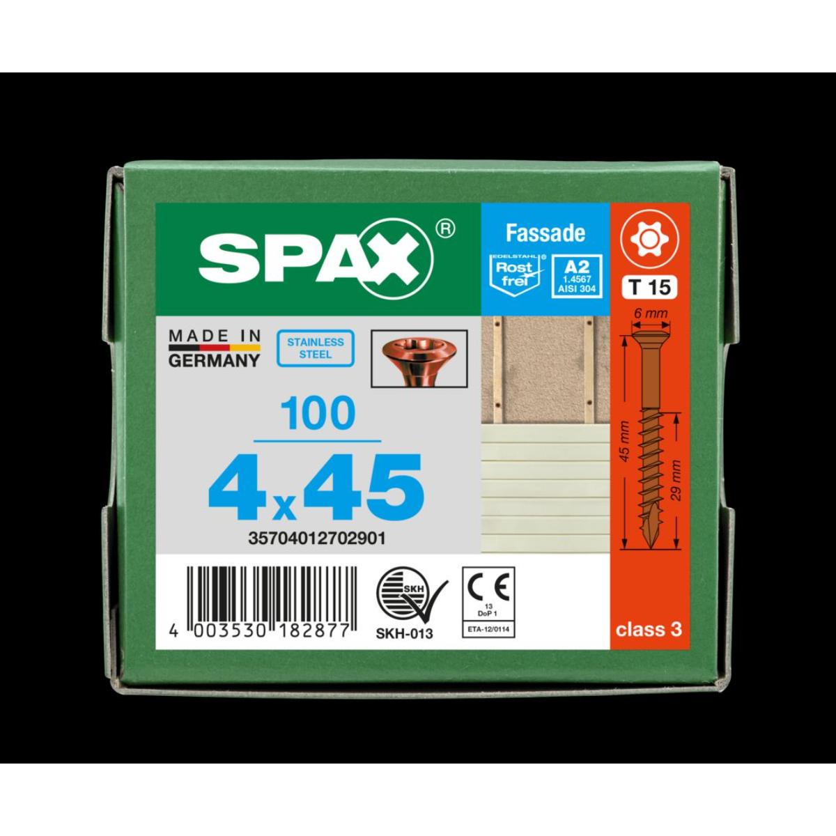 SPAX-S A2 LINSENSENKKOPF KLEINER KOPF T-STAR PLUS T15 TEILGEWINDE CUT ANTIK 100 Stück